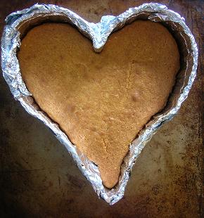 Heart Cake with Strips