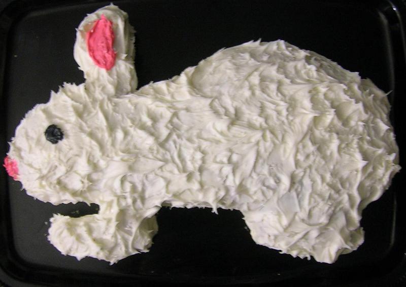 Easter Bunny Shaped Cake